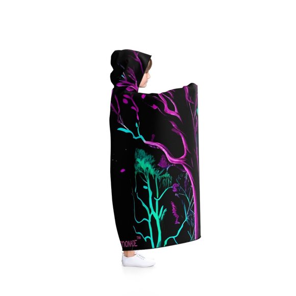 DISCO LEMONADE Original Neon Forest Firefly Hooded Blanket, Cape, UV, LED, RAVE - Picture 3 of 3